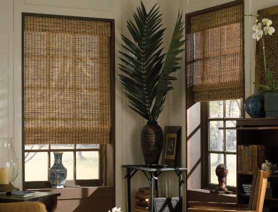 Woven Shades in a Sitting Room